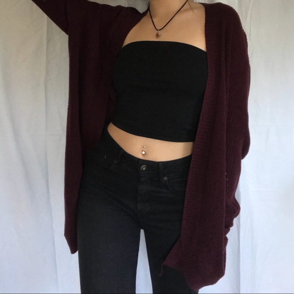 Burgundy American Eagle Cardigan